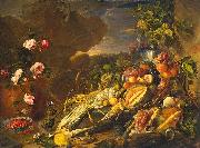 Jan Davidsz. de Heem Fruit and a Vase of Flowers Germany oil painting artist